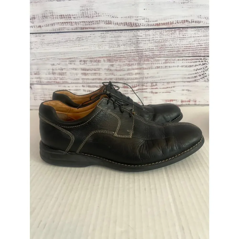 Johnston & Murphy Mens Shuler Bicycle toe Oxford Lace Up Dress  Black Size 11